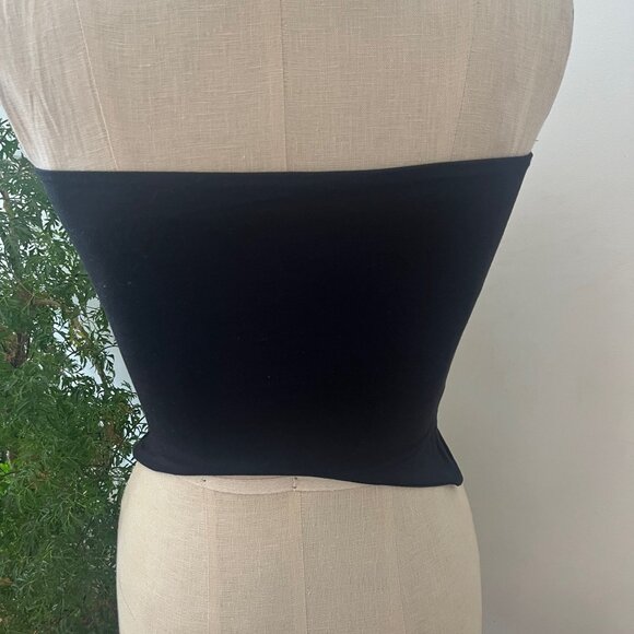 I. AM. GIA Strapless Top With Denim Decorative Strap Size X Small - Picture 3 of 4